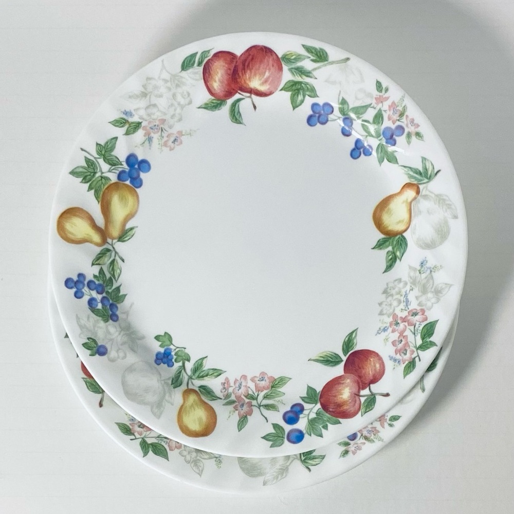 Floral Fruit Corelle Design Salad Plate Set of 2 Plates